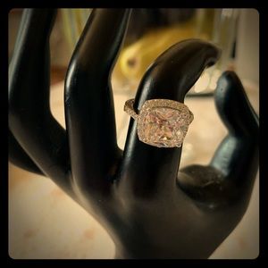 Platinum Plated 5ct. CZ Ring